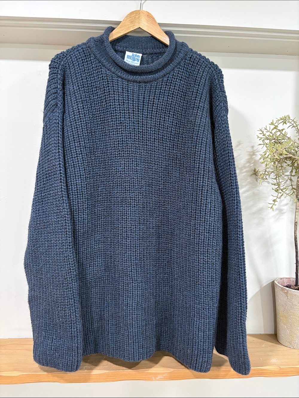 John Molloy Vintage Irish Alpaca Wool Hand Made Knit Men’s Sweater , Size L
